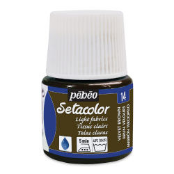 Pebeo Setacolor Fabric Paint - Velvet Brown, Light Fabric, 45 ml bottle