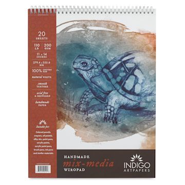 Open in modal - Indigo Artpapers Mixed Media Wiropad - 11" x 14", front cover