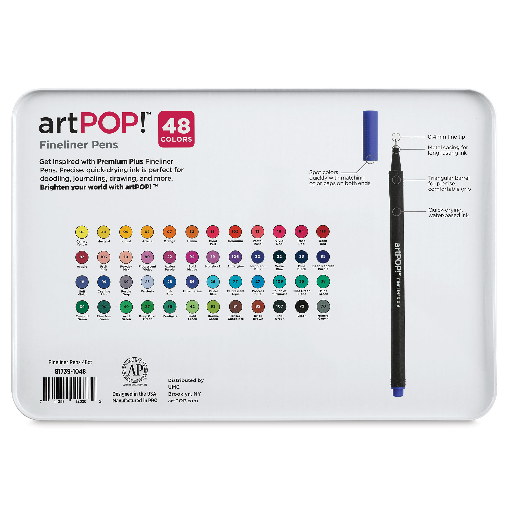 Potentate Fineliner drawing Pens - 8 Pack