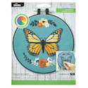 Bucilla Full Color Fabric Stamped Embroidery Kit - Monarch Butterfly