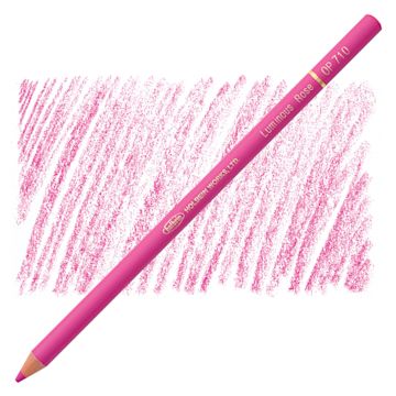 Open in modal - Holbein Artists' Colored Pencil - Luminous Rose, OP710 pencil and swatch