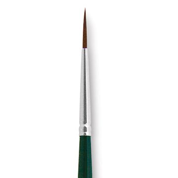 Open in modal - Silver Brush Ruby Satin Synthetic Brush - Monogram Liner, Size 4, Short Handle close-up