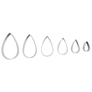 Open in modal - Sculpey Tools Metal Clay Cutters - Tear Drops, Set of 6