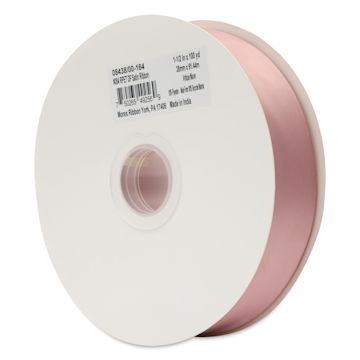 Open in modal - Morex Recycled Double Faced Satin Ribbon - Antique Mauve, 1-1/2" x 100 yd, at an angle