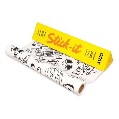 OMY Stick-It Adhesive Pop Art Coloring Roll (roll with packaging)