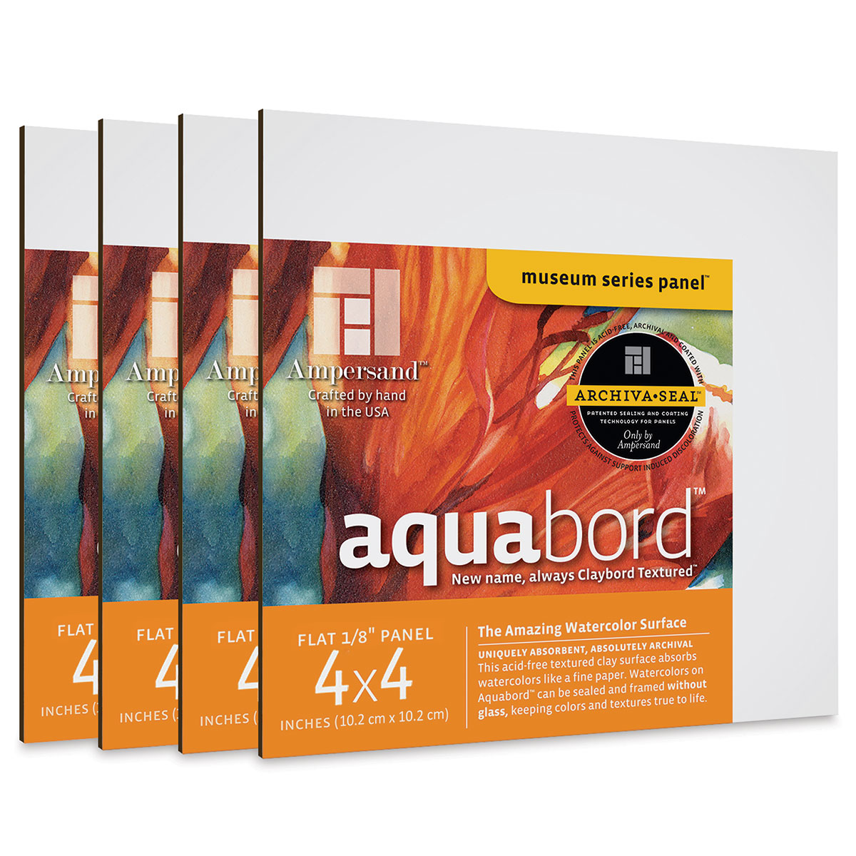 Ampersand Aquabord 4 x 4 In: 4-Pack