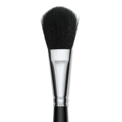 Silver Brush Black Goat Silver Mop Brush - Oval, Size 3/4", Short Handle (close-up)