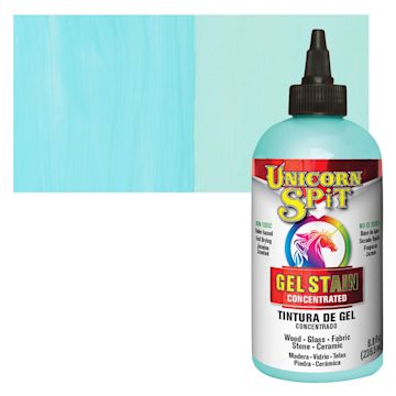 Open in modal - Unicorn Spit Gel Stain and Glaze - Zia, 8 oz - Bottle and Swatch