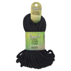Pepperell Cotton Macramé Cord - Front view of 4mm Black package