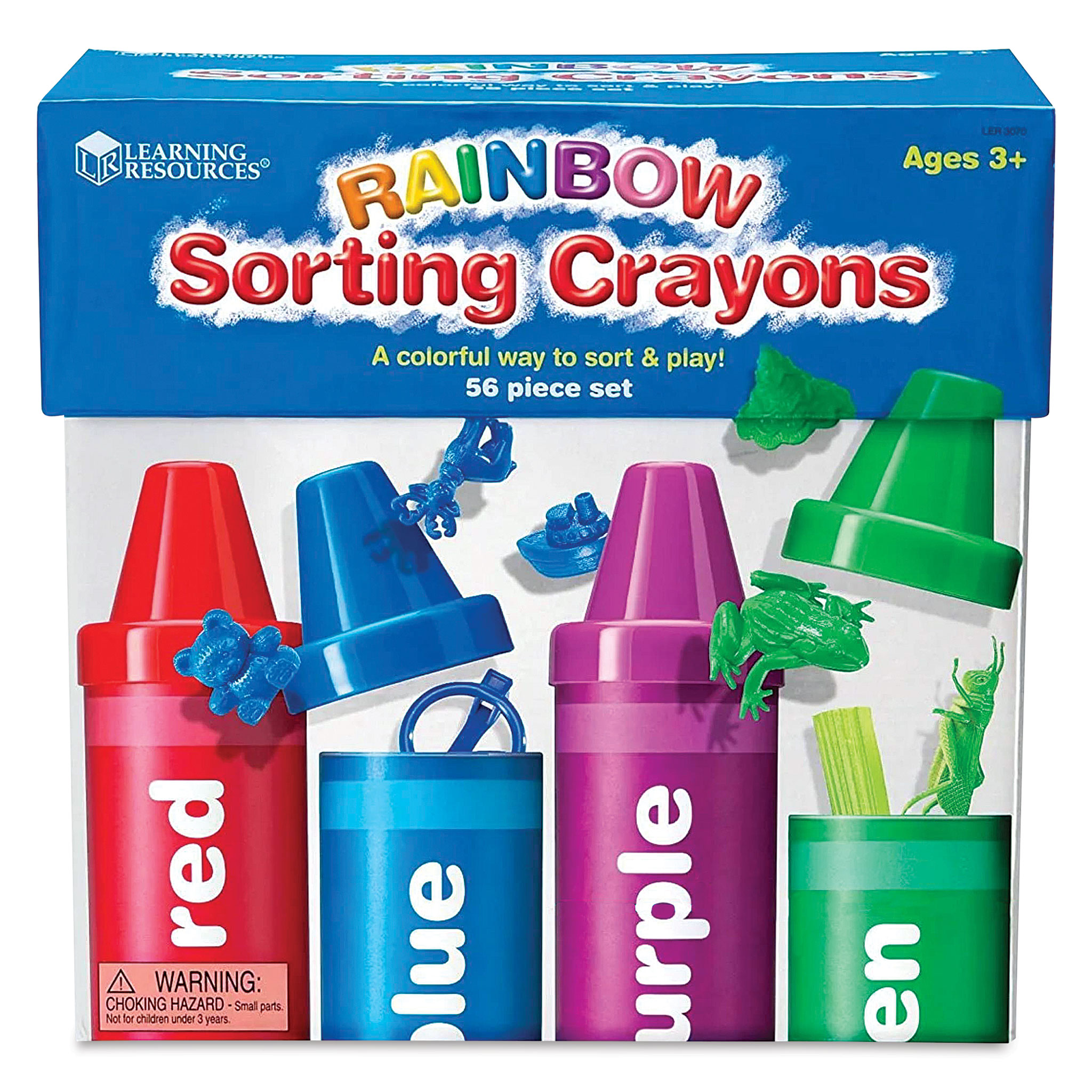 Learning Resources Rainbow Sorting Crayons - 56 Pieces, Ages 3+ Kids  Crayons, Early Color Recognition & Sorting, Toddler Sort and Stacking Toys