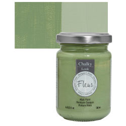Fleur Chalky Look Paint - Grandma Green, 4.4 oz jar