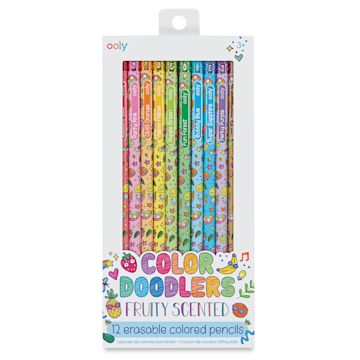Open in modal - Ooly Color Doodlers Fruity Scented Erasable Colored Pencils, in packaging