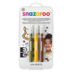 Snazaroo Face Paint Brush Pen Set - Jungle, Set of 3