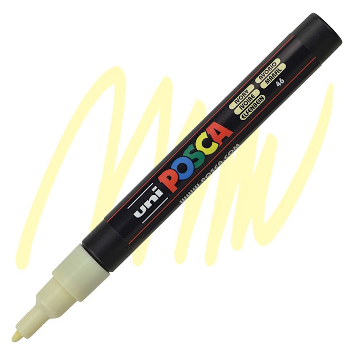 Uni Posca Paint Marker - Ivory, Fine, Bullet Tip, 0.9mm-1.3mm | BLICK ...