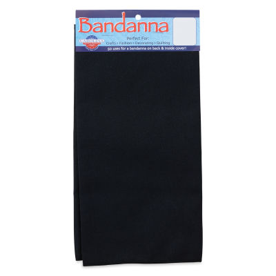 Carolina Creative Solid Bandana - Black, 22" x 22"