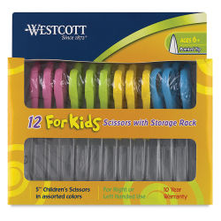 Westcott Kids Value Scissors - Front view of Pointed Tip package of 12 scissors