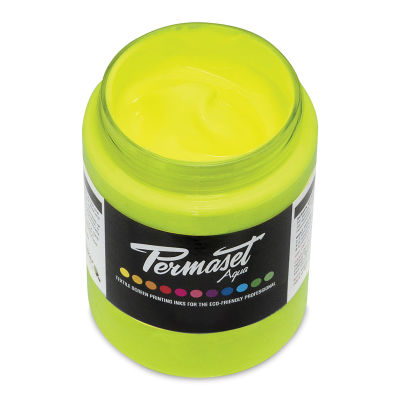 Permaset Aqua Fabric Ink - Glow Yellow, 300 ml