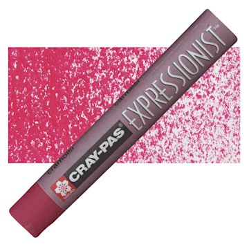 Open in modal - Sakura Cray-Pas Expressionist Oil Pastel - Crimson oil pastel and swatch