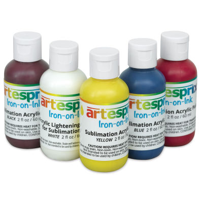 Artesprix Sublimation Acrylic Set - Basic Set, 5 colors, 2 oz bottles