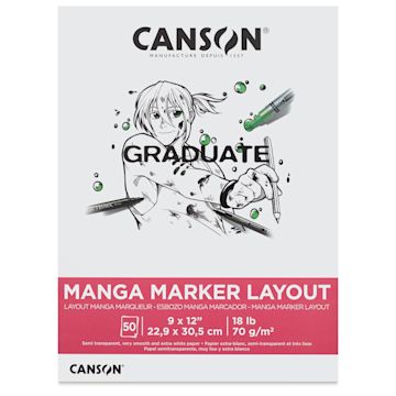 Open in modal - Canson Graduate Manga Marker Layout Pad - 9" x 12", front cover