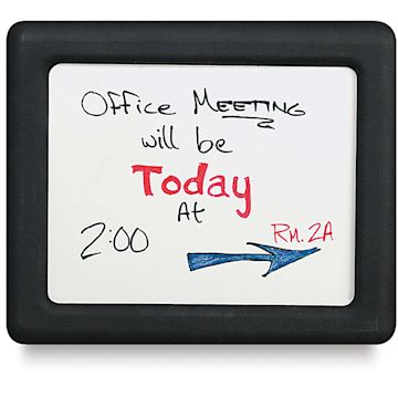 Open in modal - Pedestal Sign - 14" x 11", White, Dry Erase Insert