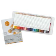 Winsor & Newton Studio Collection Watercolor Pencils - Set of 48, with Paper Pad and Brush
