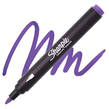 Open in modal - Sharpie Creative Acrylic Marker - Bullet Tip, Lilac - Marker and Swatch