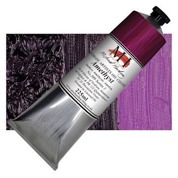 Open in modal - Michael Harding Artist Oil Paint - Amethyst, 225 ml tube and swatch