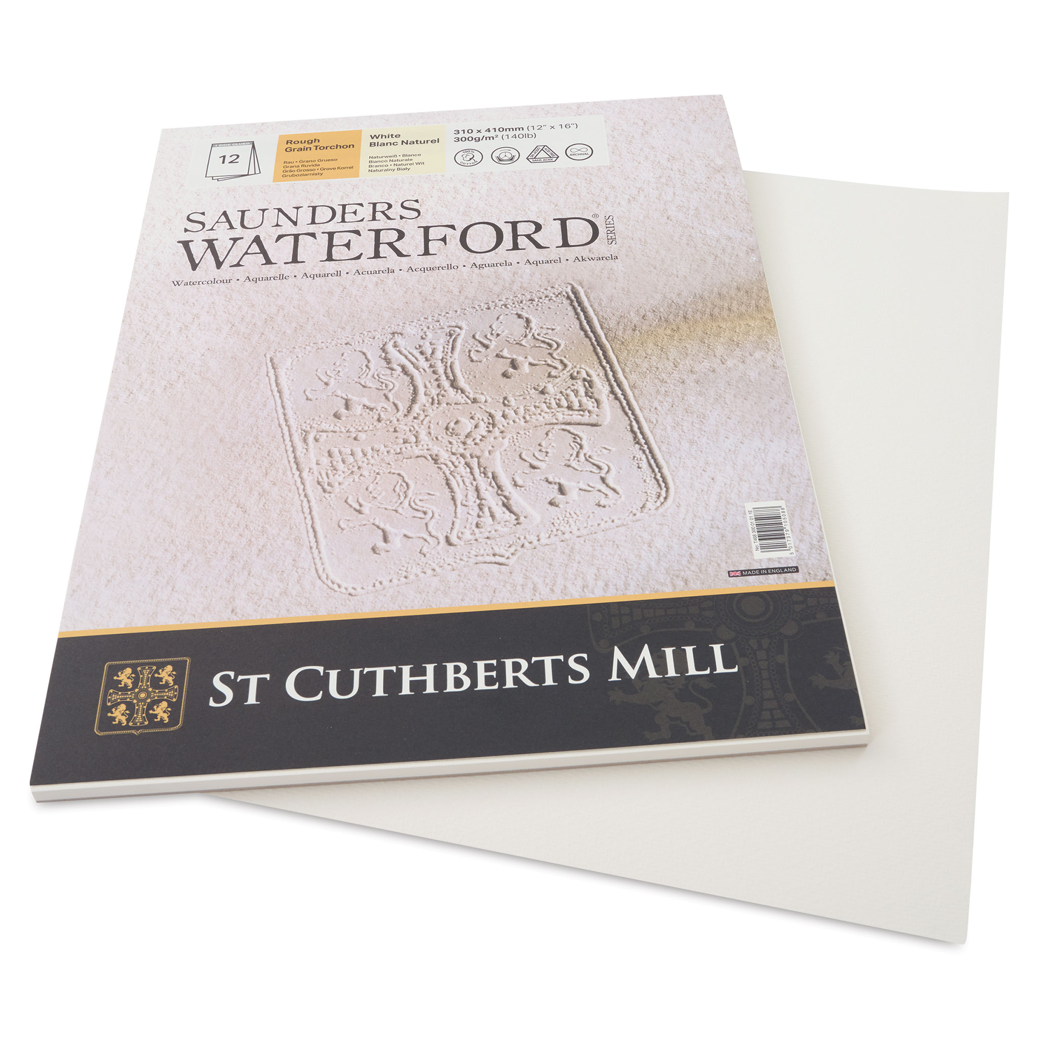 Saunders Waterford Watercolor Pad - 12 x 16, Rough, 140 lb, 12 Sheets