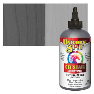 Open in modal - Unicorn Spit Gel Stain and Glaze - Weathered Daydream, 8 oz - Bottle and Swatch