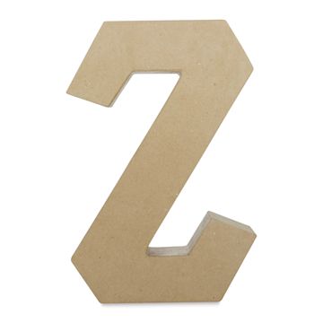 Open in modal - DecoPatch Paper Mache Funny Letter - Z, Uppercase, 8" W x 12" H x 2" D