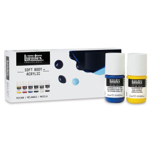 Liquitex Soft Body Acrylics - Mixing Set of 6 (Paint displayed outside of package)