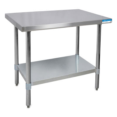 Stainless Steel Tables - 36" long table shown at angle
