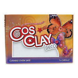 Cosclay Deco Flexible Polymer Clay - White, 1 lb (in package)