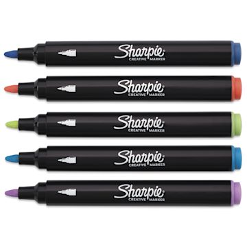 Open in modal - Sharpie Creative Acrylic Markers - Bullet Tip, Set of 5, Glowing Tropics