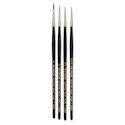 Da Vinci Maestro Kolinsky Brushes - Set of 4, Series 10 Round, Short Handle
