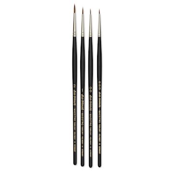 Open in modal - Da Vinci Maestro Kolinsky Brushes - Set of 4, Series 10 Round, Short Handle