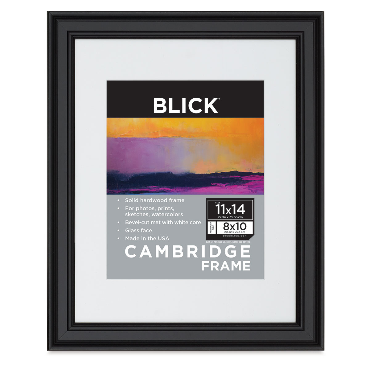Blick Cambridge Plein Air Frame Black, 11" x 14" BLICK Art Materials