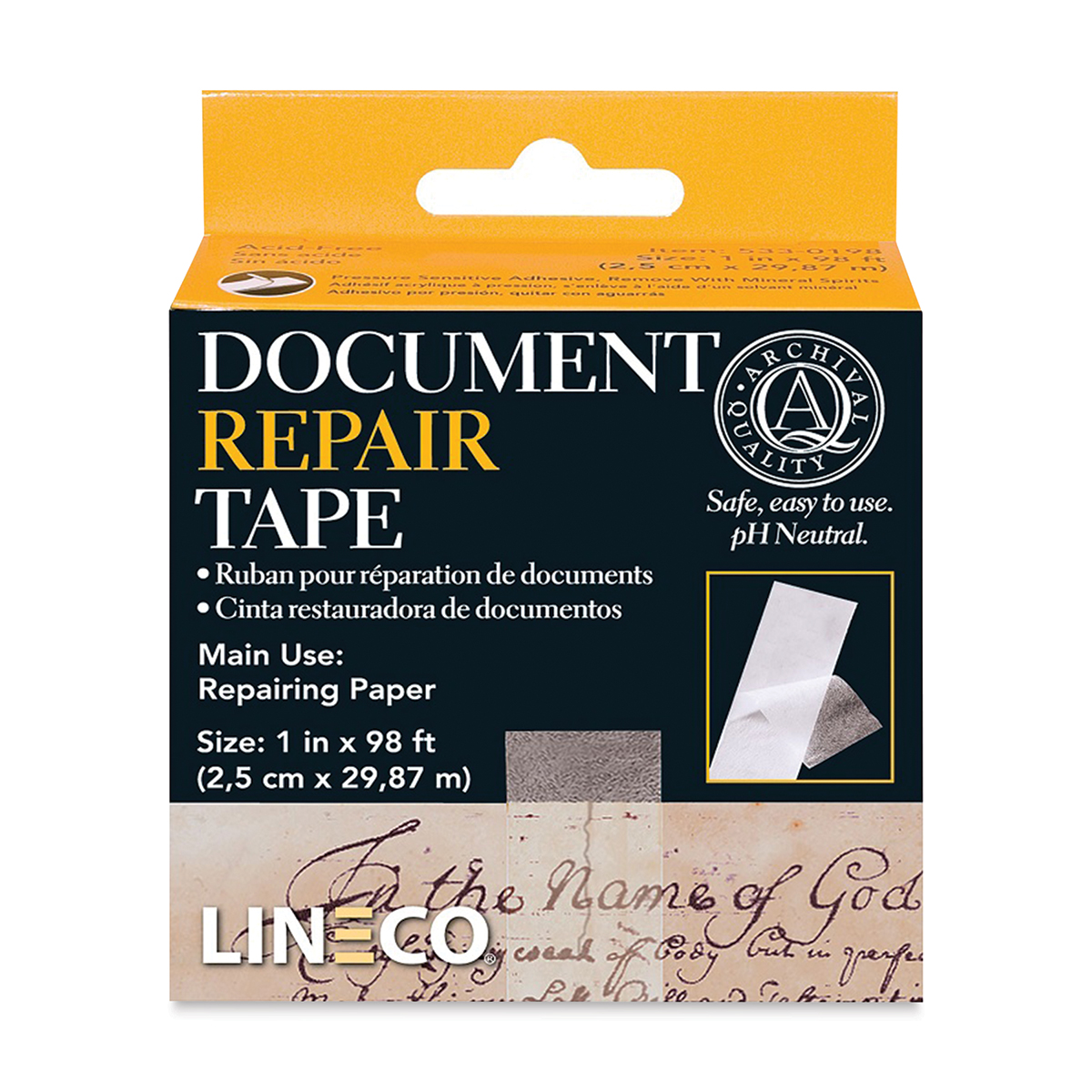  Patco 555/CLR1520 555 Archival Book Repair Tape: 1-1/2