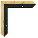 Blick Floater Frame - 12" x 12" x 7/8", Gold Leaf / Black