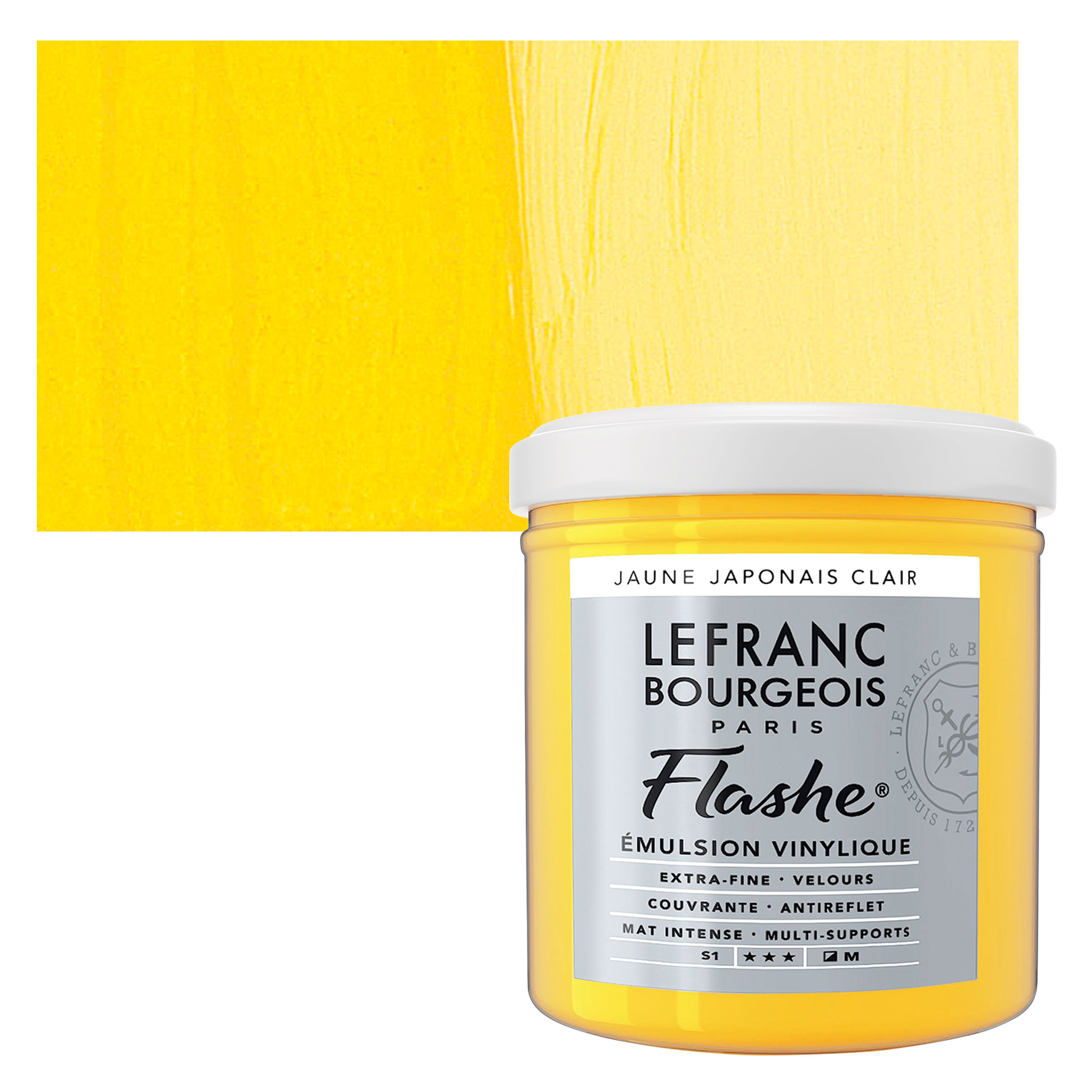 Lefranc & Bourgeois Flashe Vinyl Paint - Senegal Yellow, 125 ml jar