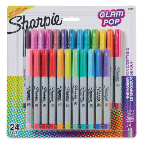 Sharpie® Super Permanent Markers, Fine Point, Blue, Doze