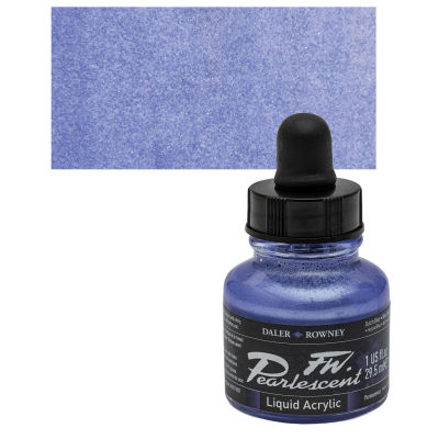 Daler-Rowney FW Acrylic Pearlescent Liquid Acrylic Artist's Ink - 1 oz, Dutch Blue