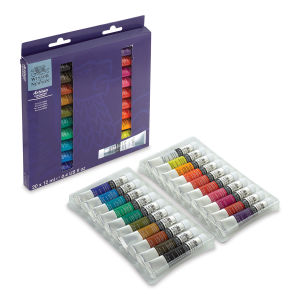 Winsor & Newton Artisan Water Mixable Oil Paint - Set of 20, Assorted Colors, 12 ml, Tubes (Tubes in trays shown with packaging)