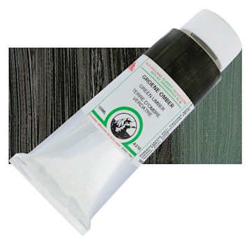 Open in modal - Old Holland Classic Oil Color - Green Umber, 125 ml tube and swatch