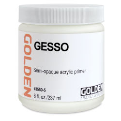 Golden Acrylic Gesso - White, 8 oz jar