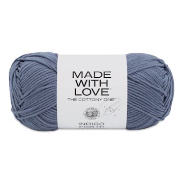 Open in modal - Lion Brand Made With Love The Cottony One Yarn - Indigo For It, 185 yds