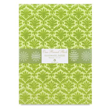 Open in modal - Shizen Handmade Paper by the Pound - Front of 11" x 15" Assorted Designs package with label