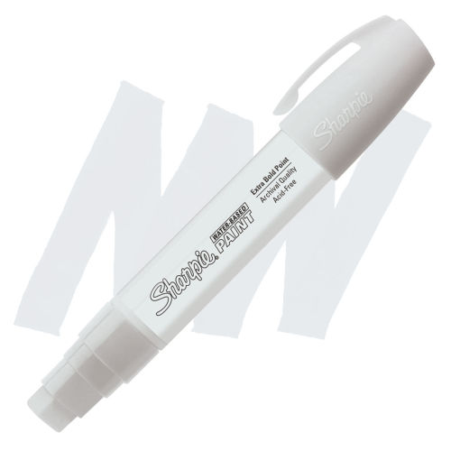 White Sharpie Paint Markers Oil Based One Each of Extra Fine, Fine, Medium  & Bold Point, Tip Sharpie Paint Markers, Pens 