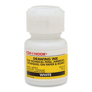 Open in modal - Koh-I-Noor Water-Resistant Drawing Ink - 1 oz, Opaque White